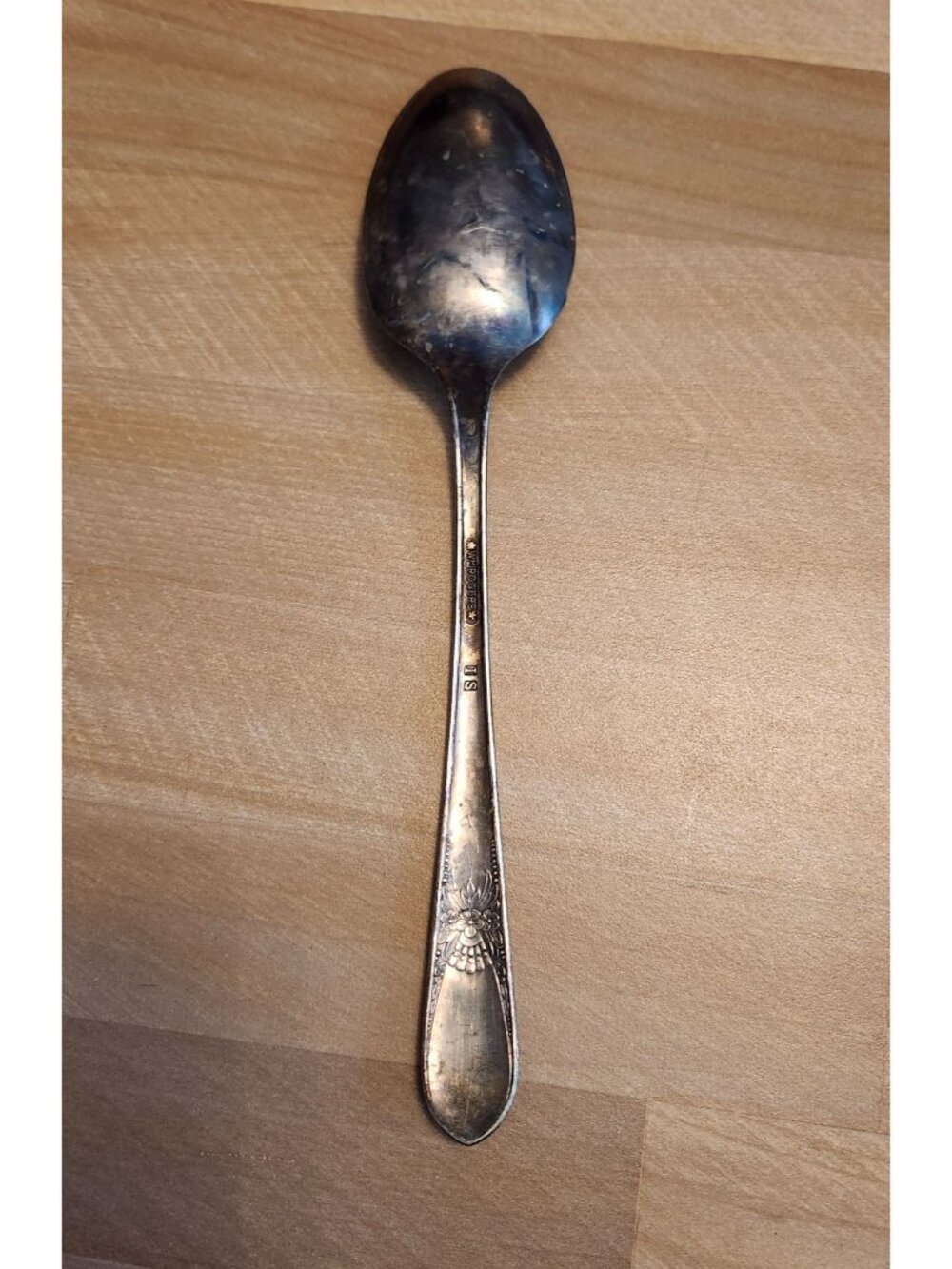 WM Rogers IS Silverplate Spoon Beloved Pattern Floral Design 6" Vintage Flatware - Picture 6 of 7